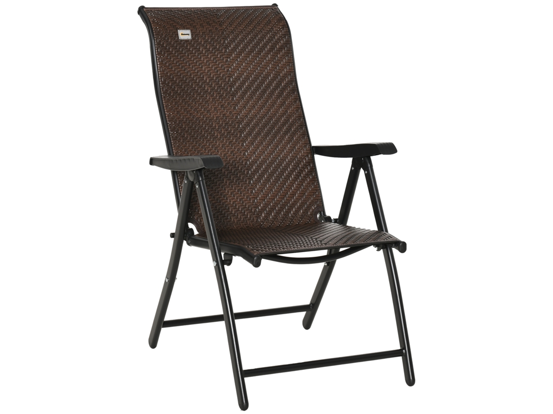 Silla De Poliratán Con Brazos, 7 Posiciones, 58x71x111cm