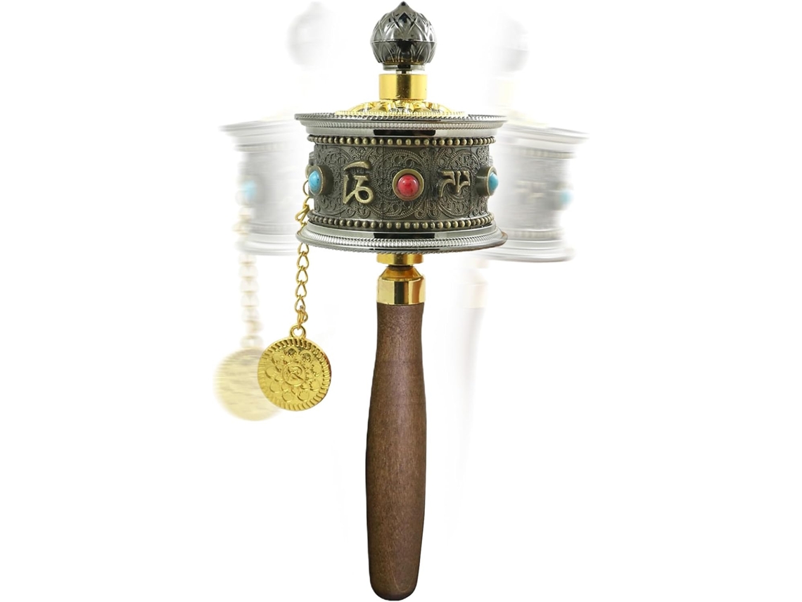 Rueda De Oración | Rotación Silenciosa Ergonómica Para Meditación - Manual Tibetano, Para El Hogar