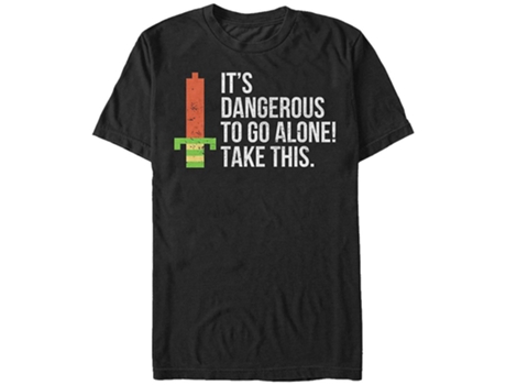 Camiseta ROCKINSTONE Zelda de Dangerous To Go Alone (XL)