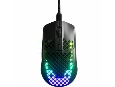 Ratón Gaming STEELSERIES AEROX 3 (2022) ONYX EDITION (Negro)