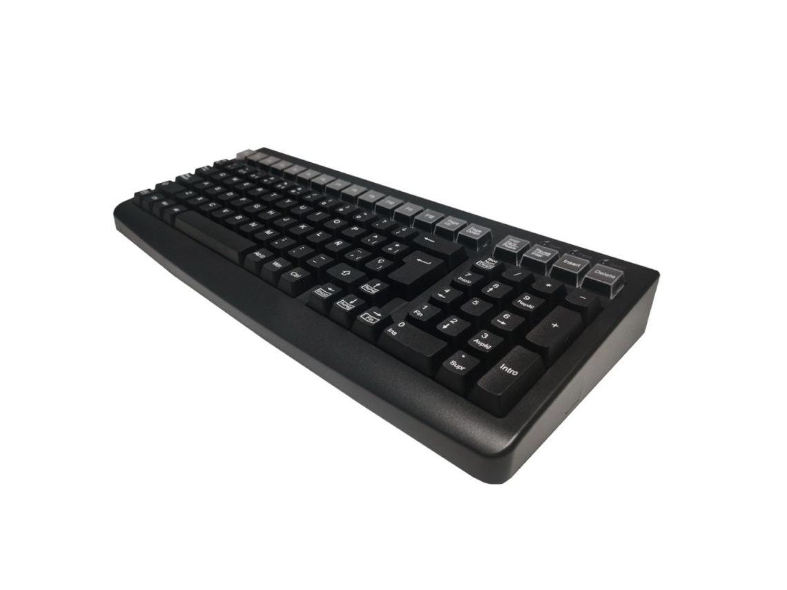 Teclado USB universal Mustek Mkb 800 español negro Mkb 800vayotoy