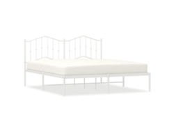 Maison Exclusive - Estructura Cama Sin Colchón Con Cabecero Metal Blanco 180x200cm