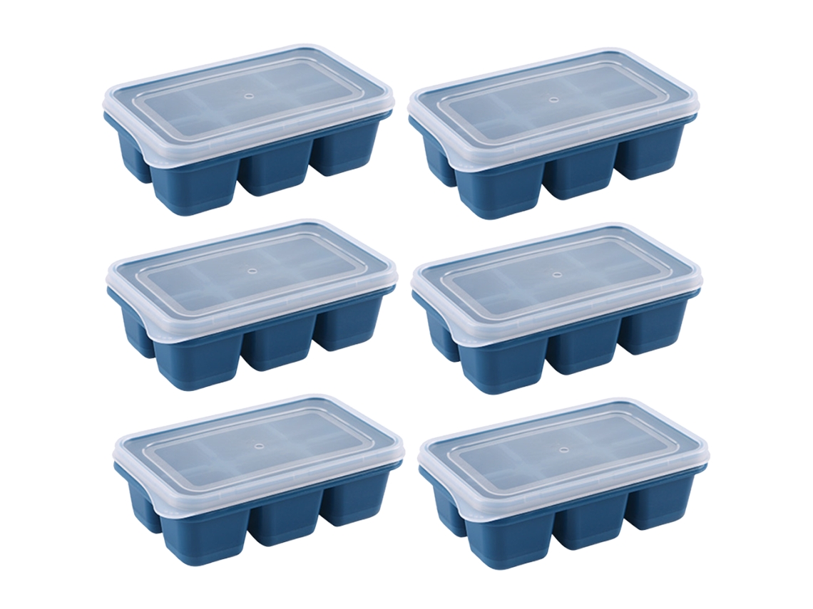 Paquete de mini bandejas para cubitos de hielo con tapa, bandejas para cubitos de hielo para congelador, para cócteles y whisky Kofihety