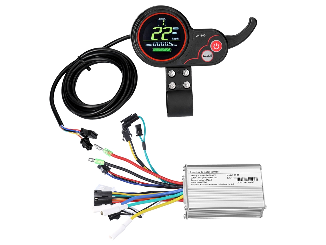 Controlador de Motor Mali sem escova 24v 48v 350w com LCD à prova de chuva