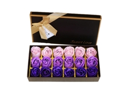 Jabón De Flor De Rosa (18 Unidades Por Caja), Textura Elegante, Aroma Floral, Regalo Para El Baño.