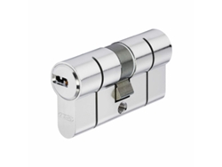 Cilindro ABUS D66 N 35/35 Níquel Doble Europeo Plateado Leva Larga