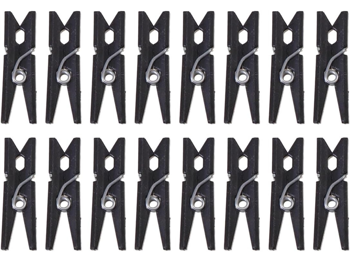Juego 100 Pinzas Plástico Negro 2 5 Ligeras Estables Colgar Fotos Decoración Hogar Bodas Mini Ropa Cm