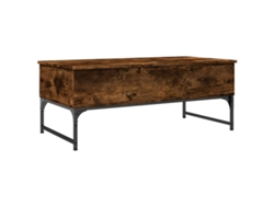 Maison Exclusive - Mesa De Centro De Madera De Ingeniería Y Metal Roble Humo