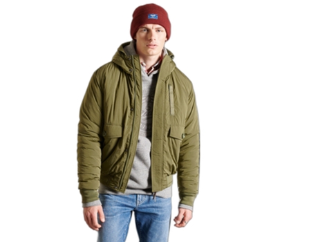 Abrigo SUPERDRY Poliéster Hombre (L - Verde)