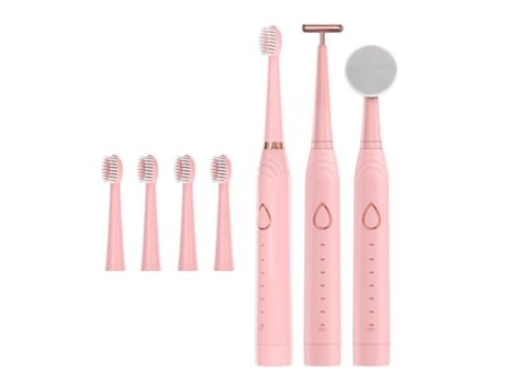 Cepillo de Dientes Eléctrico TRUMSEN X-5 Rosa (45000 Rpm - 6 Modos - Recargable)
