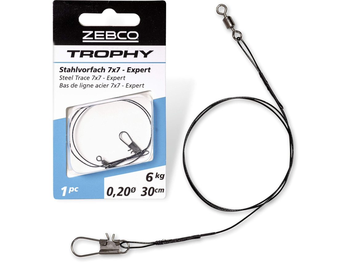 Líderes de acero ZEBCO Trophy Trace 7x7 - Expert 30 cm / 15 kg