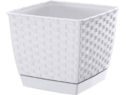 Maceta PROSPERPLAST Ratolla Square (Blanco - 14.5 x 14.5 x 12.6 cm)