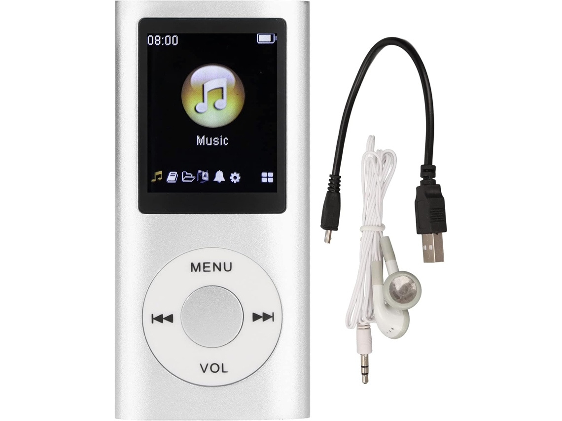 Reproductor Mp3, Sonido Elegante Sin Pérdidas, Pantalla Lcd Delgada De 1,8", Música Portátil Para Viajes (plateado)