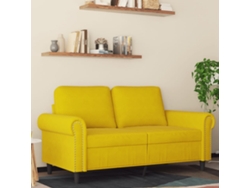 Sofá De 2 Plazas Terciopelo Amarillo 120 Cm