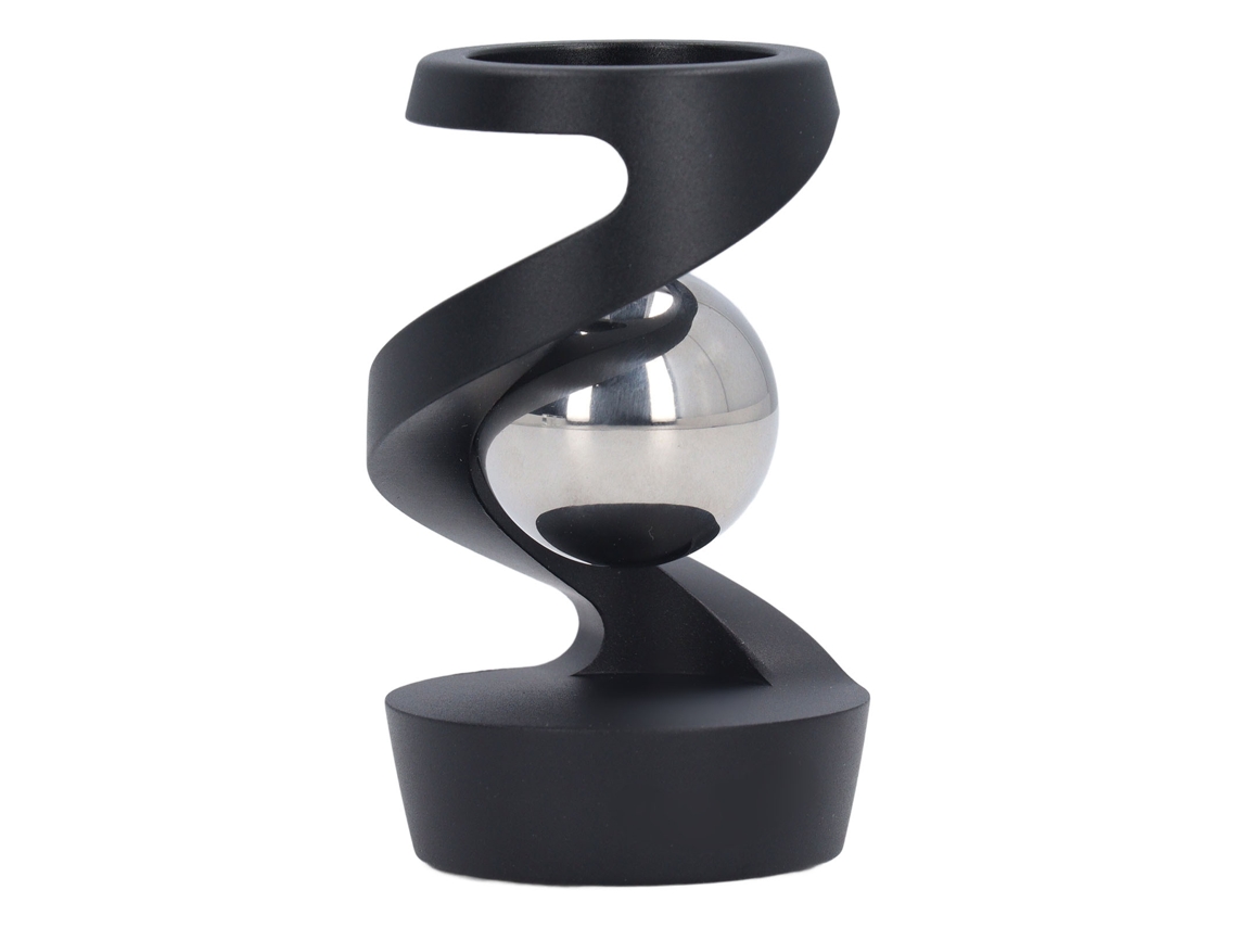 Ats-gyroscopio De Mesa Rotatsorio De Aleación De Aluminio Con Perla Platsa Para Reducir Ansiedad Juguete Decoratsivo Negro