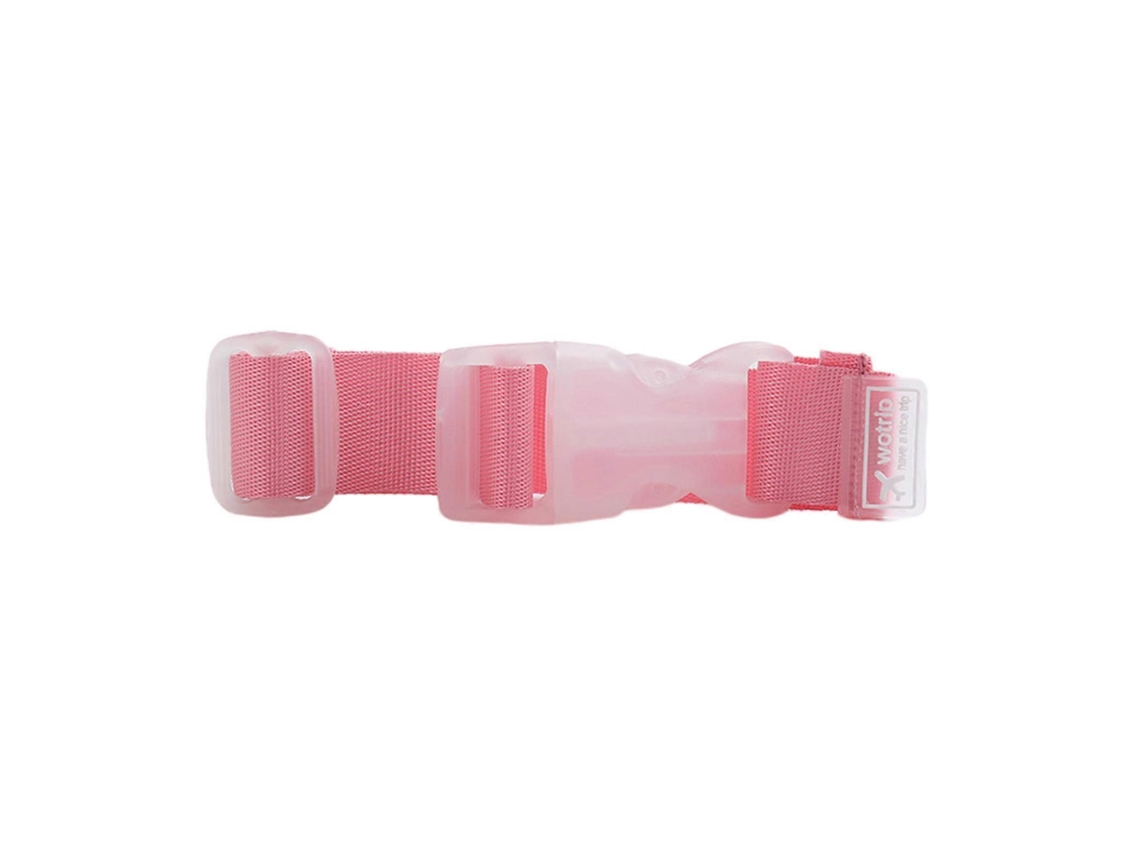 Gancho compacto para bolsos y mochilas con correa, ligero y que maximiza el espacio de almacenamiento para aventureros. Rosa.