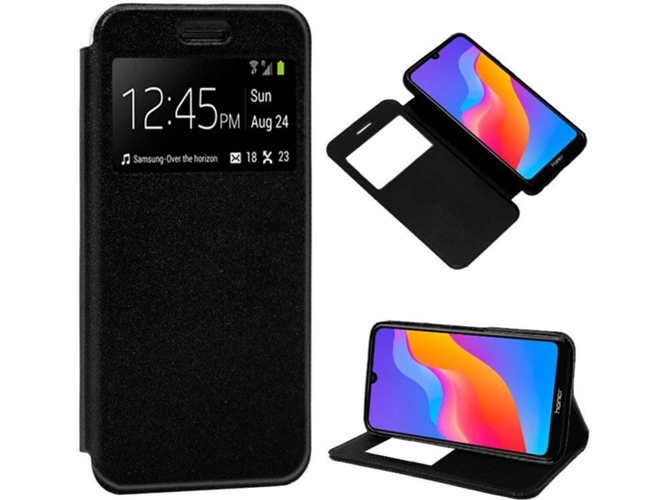 Funda Huawei Y6 2019, Honor 8A COOL Flip Negro
