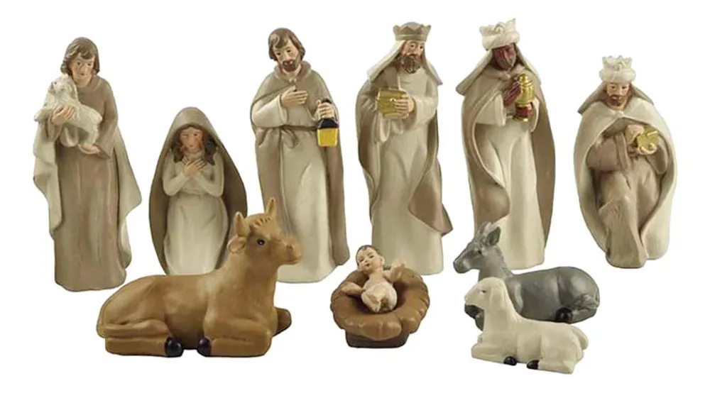 Nuevo juego de figuras de resina para cuna, Devayotoy