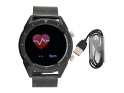 Reloj Inteligente Deportivo (tactil De Pantalla Completa, Bluetooth Impermeable) Dt28 Banda De Acero Negro