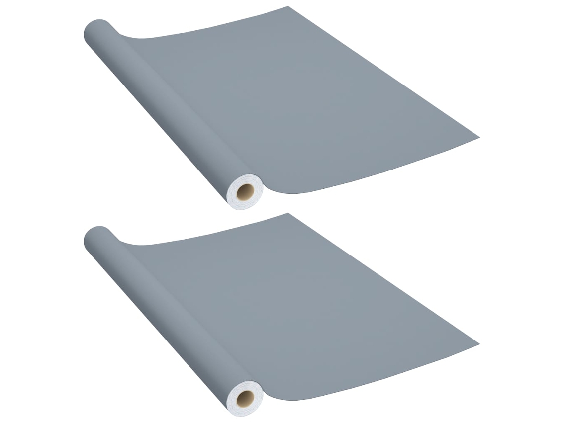 Conjunto 2 Lámina para muebles VIDAXL Gris PVC (500x90 cm)