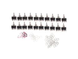 2026velora-20pcs Interruptor Toggle Berm Mini Con Led Rocker 3 Niveles 6 Pines On/off/on 15a 250vac