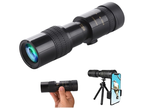 Telescopio militar Arctic P9 Tecnología de nanomatriz Aumento de 300 veces, Zoom súper teleobjetivo 4K 10-300x40 mm Visión nocturna con poca luz (N...