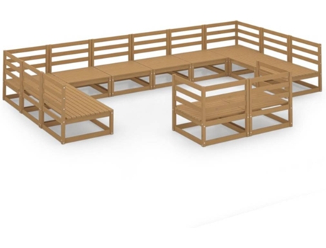 Conjunto 12 de muebles de jardín VIDAXL madera maciza de pino