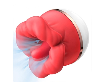 Vibrador de succión para lamer la lengua, masajeador de pezón de clítoris de silicona suave (rojo) YIZHOOD