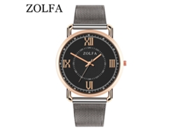 Reloj De Pulsera De Cuarzo Para Hombre, Esfera Redonda, Estilo Casual Y Elegante, Color Negro.
