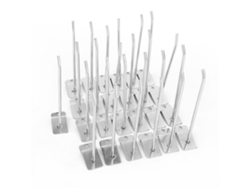Juego De 25 Ganchos De Pared Con Láminas De 15 Cm (6 Pulgadas), Soporte De Productos De Acero Inoxidable Plateado