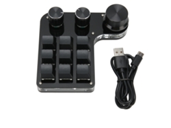 Teclado Mecânico Macro De Uma Mão Rgb 9 Teclas Mini Usb Osu Ajustável Para Jogos E Escritório