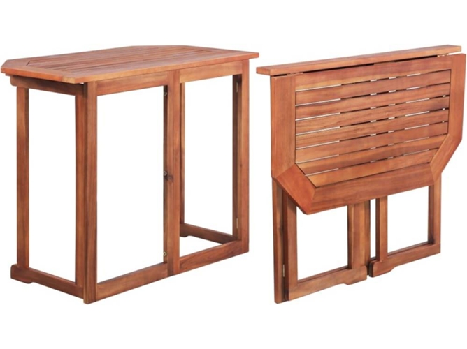 Mesa Jardin VIDAXL Marrón Madera (90x50x75 cm)