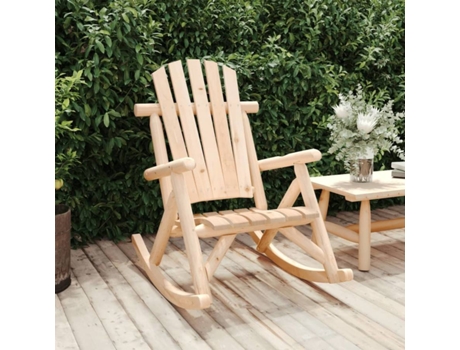 Silla Mecedora De Jardín VIDAXL Marrón Madera (69x96x101 cm)