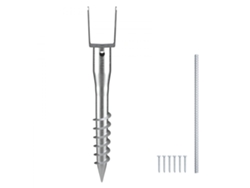 Soporte en U para Postes de 100x70x700 mm con Kit Completo Tekmaquinas