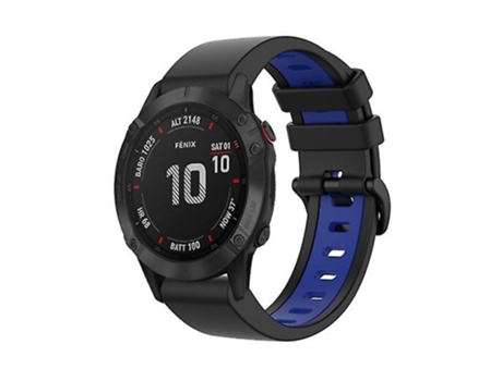 Correa Smartwatch Para Garmin Fenix 6 Pro 22Mm Negro-Azul VENISYMLIS