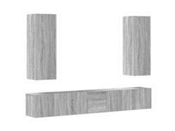 Maison Exclusive - Set De Muebles Para Tv 5 Pzas Madera Contrachapada Gris Sonoma