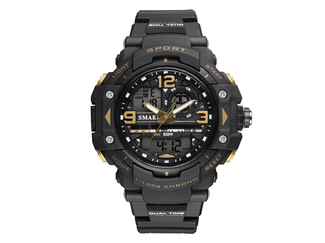 Reloj Deportivo Electrónico Juvenil Smael Con Correa De Plástico (dorado)