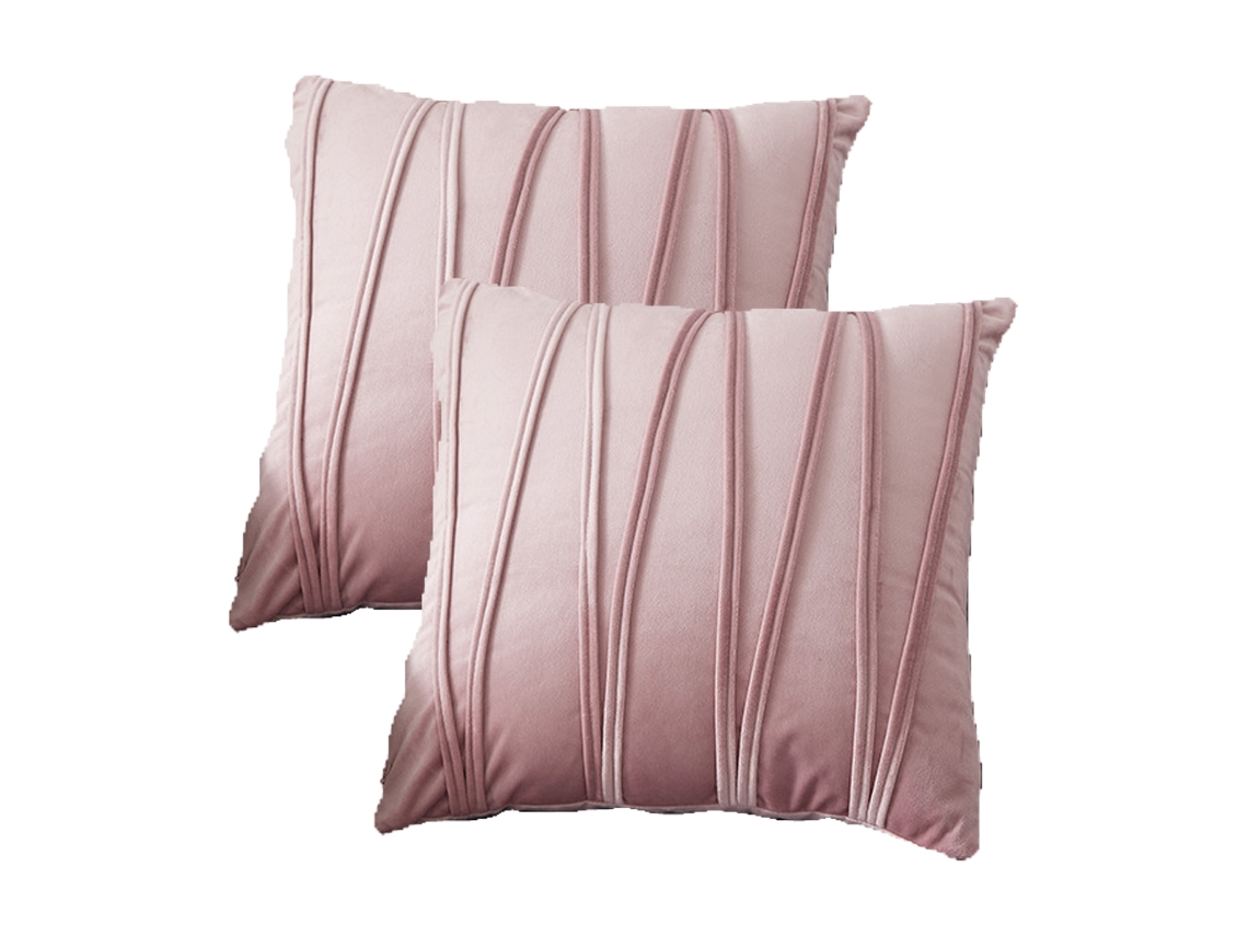 Juego De 2 Fundas De Almohada Decorativas De Felpa, 18 X 18 Pulgadas