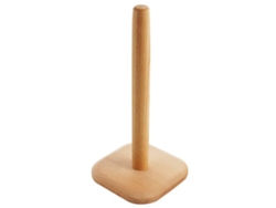 Portarrollos de papel de madera con base cuadrada para cocina y comedor