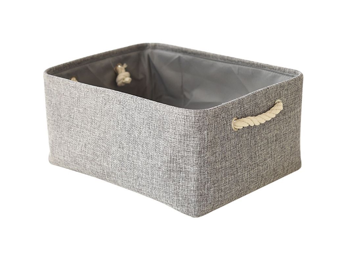 2026-caja De Almacenamiento De Lino, 3 Piezas, Tamaño Grande (16.1x7.8x12.2 Pulgadas), Plegable Con Asas