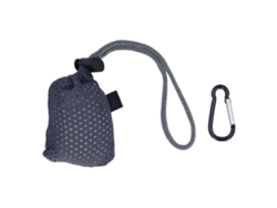 Bolsa De Compras Plegable, Reutilizable Y Lavable Con Gancho, Gran Capacidad, Color Gris.
