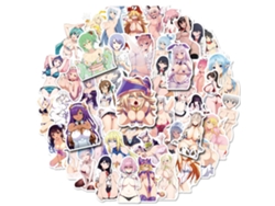 2026-50 Pegatinas De Chicas Anime Impermeables Para Portátiles Teléfonos Botellas Equipaje Cascos Skateboards Bp-0000191