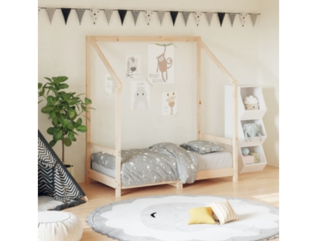 Estructura De Cama Para Niños VIDAXL Marrón Madera (70x140 cm)