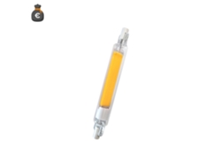 Bombilla LED R7s, 118 mm, 8 W, 1000 lm, cristal EM, Ø16 mm, 4000 K