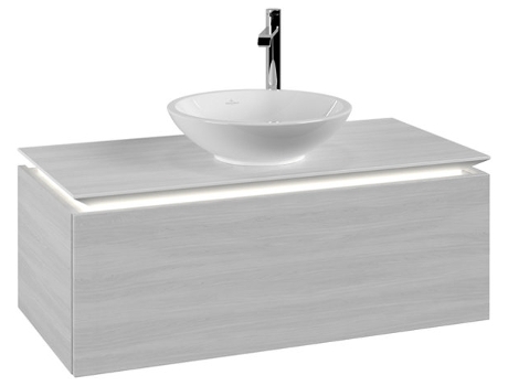 Villeroy &amp Boch Legato Vanity unit B571 1000x380x500mm centrada en el lavabo iluminación LED