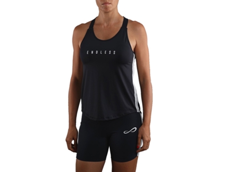 Camiseta sin Mangas de Mujer ENDLESS Strip Ribbon Negro (S)
