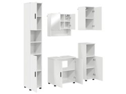 Maison Exclusive - Juego De Muebles De Baño Montaje En La Pared 5 Pcs Brillante