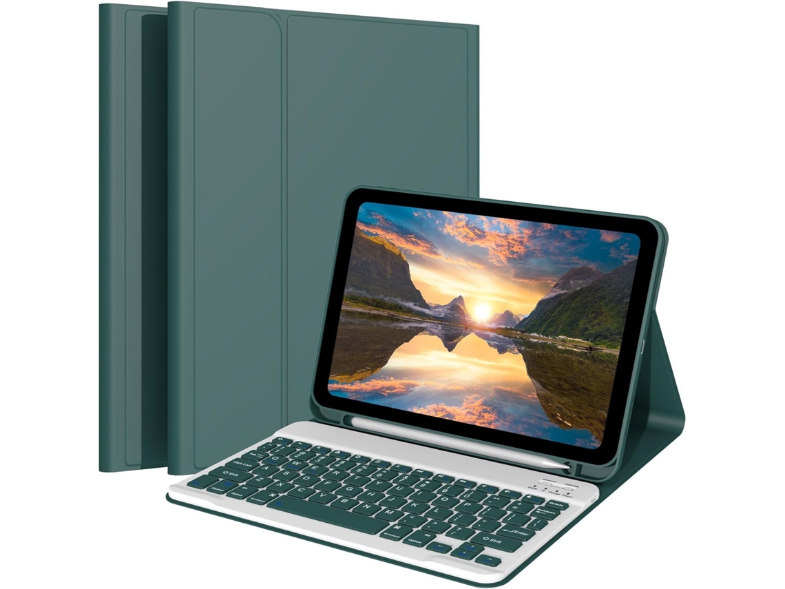 Funda con teclado para Xiaomi Redmi Pad 2 de 11 pulgadas (2025), Digitallab Green