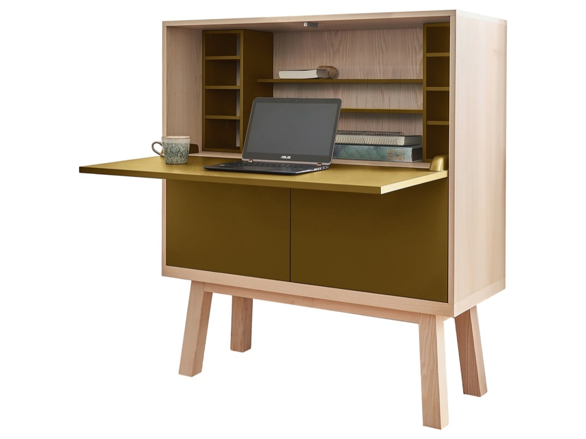 Grande Escritorio MON PETIT MEUBLE FRANÇAIS de Madera Con Almacenamiento 120 cm de Ancho