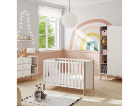 Cuna MDF blanco 60x120cm MUEMUE